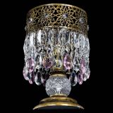 Настольная лампа Восток с пластинками под бронзу Розовая в Новокузнецке