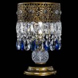 Настольная лампа Восток с пластинками под бронзу Синяя в Новокузнецке