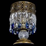 Настольная лампа Восток с пластинками под бронзу Синяя в Новокузнецке