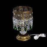 Настольная лампа Восток с пластинками под бронзу Зеленая в Новокузнецке