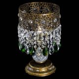 Настольная лампа Восток с пластинками под бронзу Зеленая в Новокузнецке