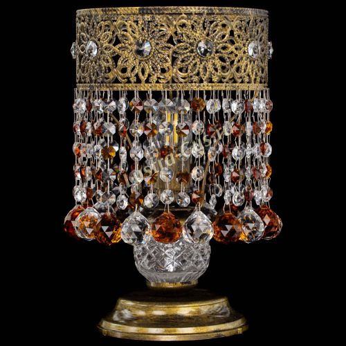 Настольная лампа Восток с шарами под бронзу Чайная в Новокузнецке Гусь Хрустальный