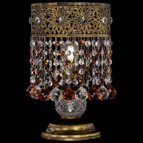 Настольная лампа Восток с шарами под бронзу Чайная в Новокузнецке Гусь Хрустальный