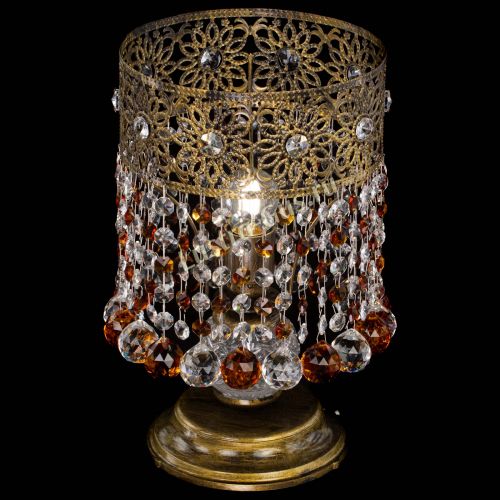 Настольная лампа Восток с шарами под бронзу Чайная в Новокузнецке Гусь Хрустальный