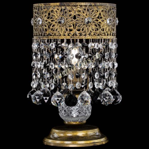 Настольная лампа Восток с шарами под бронзу Черная в Новокузнецке Гусь Хрустальный