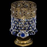 Настольная лампа Восток с шарами под бронзу Синяя в Новокузнецке