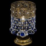 Настольная лампа Восток с шарами под бронзу Синяя в Новокузнецке