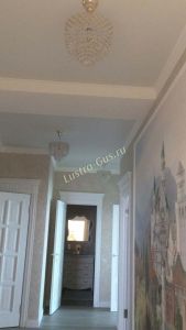 Люстра Хрустальные брызги с подвесом журавлик черный в Новокузнецке отзыв и фото покупателя