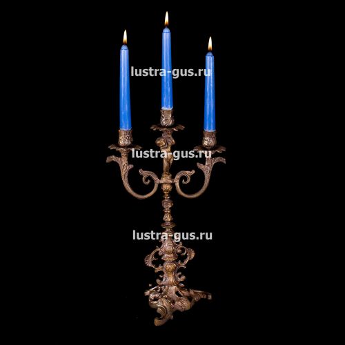 Подсвечник Изабелла 3 свечи в Новокузнецке Гусь Хрустальный