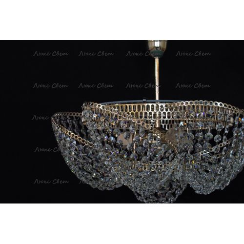 Люстра Космос 3 лампы с подвесом в Новокузнецке Гусь Хрустальный