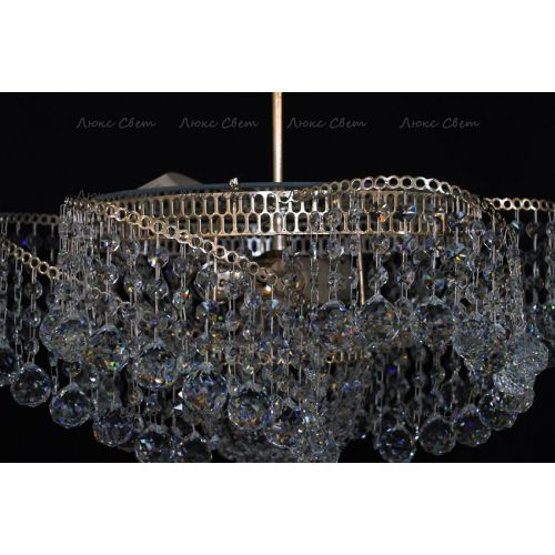 Люстра Космос 3 лампы с подвесом шар в Новокузнецке Гусь Хрустальный