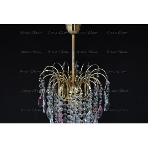 Люстра Зима журавлик розовая в Новокузнецке Гусь Хрустальный