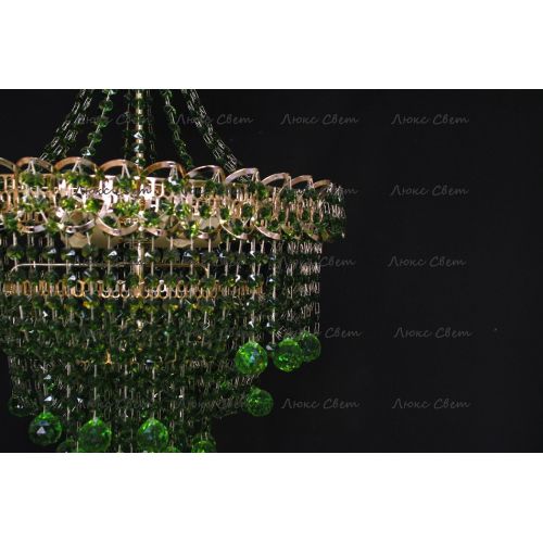 Люстра Натали Софья зеленая в Новокузнецке Гусь Хрустальный