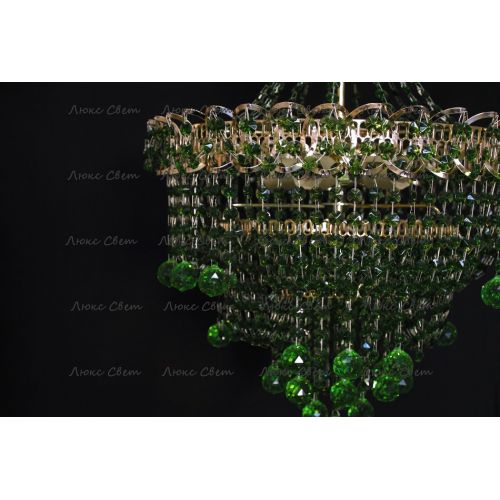 Люстра Натали Софья зеленая в Новокузнецке Гусь Хрустальный