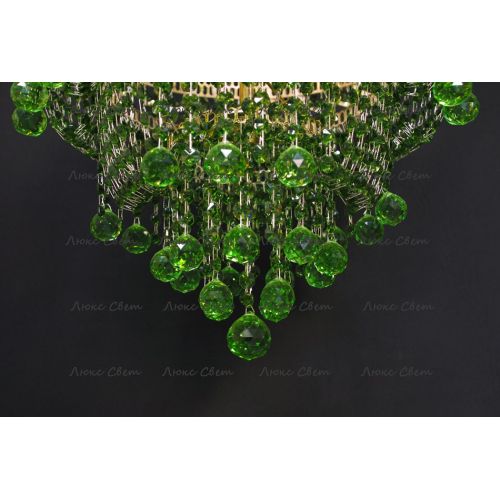 Люстра Натали Софья зеленая в Новокузнецке Гусь Хрустальный
