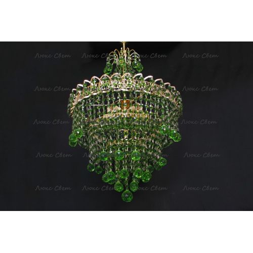 Люстра Натали Софья зеленая в Новокузнецке Гусь Хрустальный