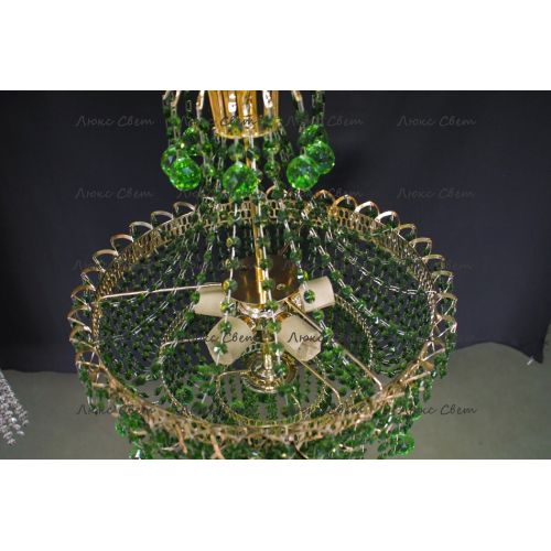 Люстра Натали Софья зеленая в Новокузнецке Гусь Хрустальный