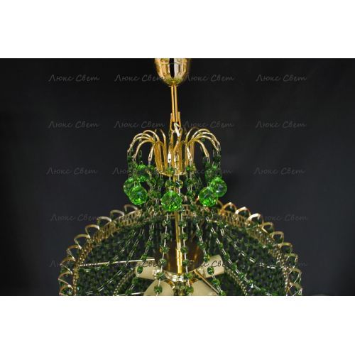 Люстра Натали Софья зеленая в Новокузнецке Гусь Хрустальный