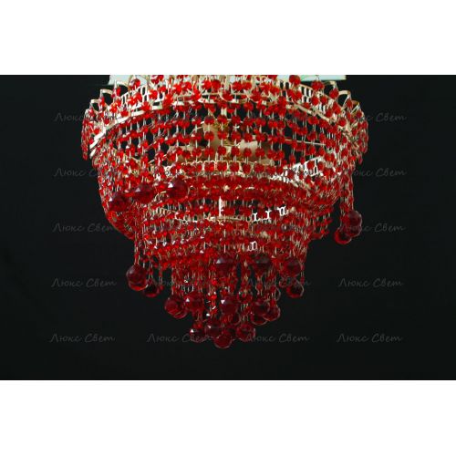Люстра Натали Софья красная  в Новокузнецке Гусь Хрустальный