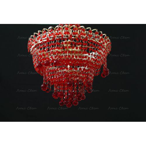 Люстра Натали Софья красная  в Новокузнецке Гусь Хрустальный