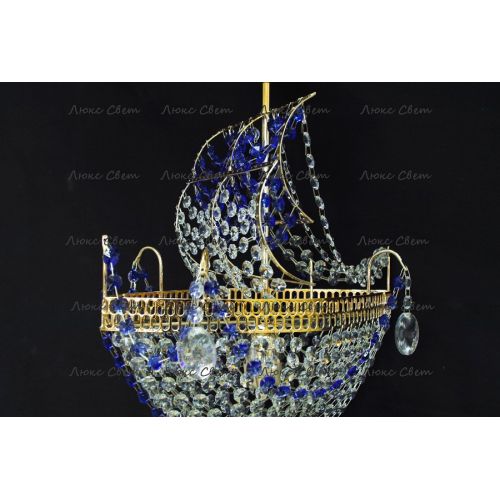 Люстра Корвет 1 ламповый синий в Новокузнецке Гусь Хрустальный