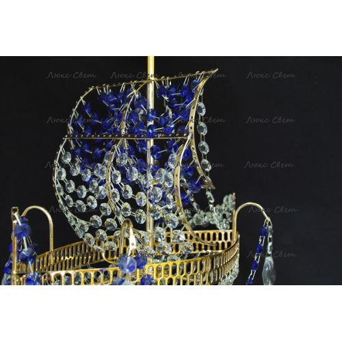 Люстра Корвет 1 ламповый синий в Новокузнецке Гусь Хрустальный