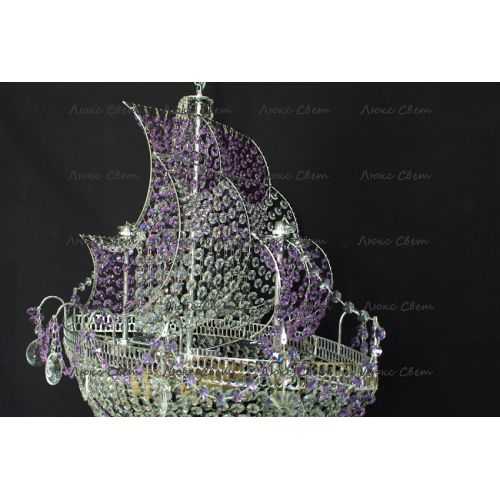 Люстра Корвет фиолетовый в Новокузнецке Гусь Хрустальный