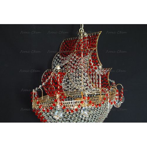 Люстра Корвет красный в Новокузнецке Гусь Хрустальный