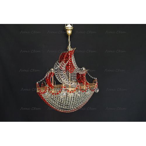 Люстра Корвет красный в Новокузнецке Гусь Хрустальный