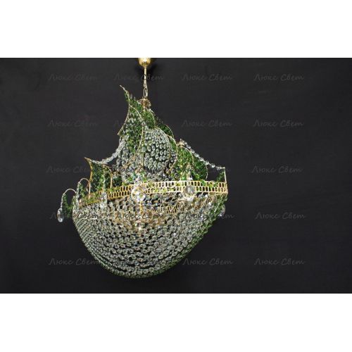 Люстра Корвет зеленый в Новокузнецке Гусь Хрустальный