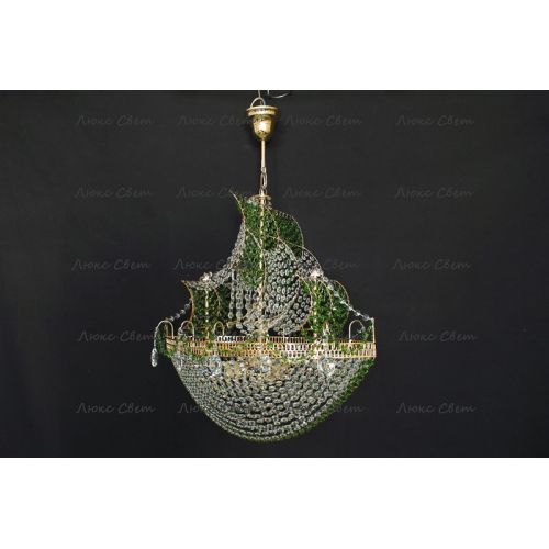 Люстра Корвет зеленый в Новокузнецке Гусь Хрустальный