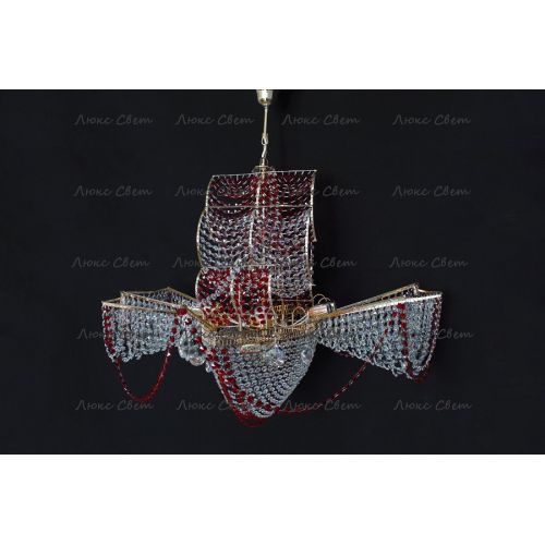 Люстра Летучий Голландец красный в Новокузнецке Гусь Хрустальный