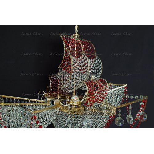 Люстра Летучий Голландец красный в Новокузнецке Гусь Хрустальный