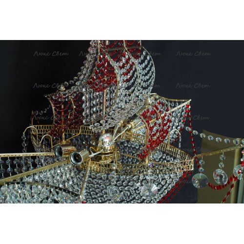 Люстра Летучий Голландец красный в Новокузнецке Гусь Хрустальный