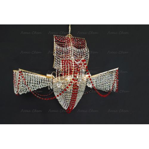 Люстра Летучий Голландец красный в Новокузнецке Гусь Хрустальный