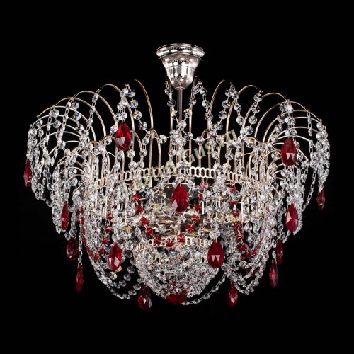 Люстра Агата № 2 - 4 лампы Красная в Новокузнецке Гусь Хрустальный