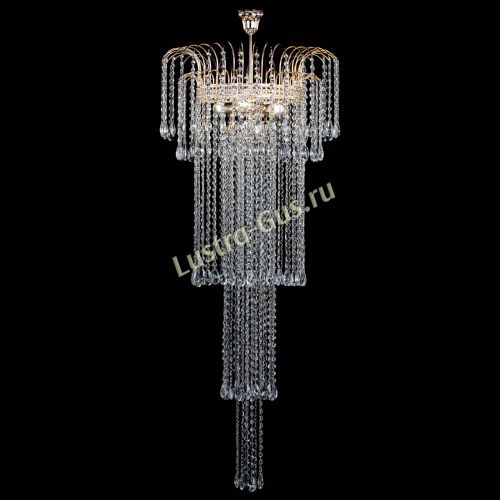 Люстра Агата Каскад №4 длинная в Новокузнецке Гусь Хрустальный