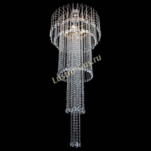 Люстра Агата Каскад №4 длинная в Новокузнецке Гусь Хрустальный