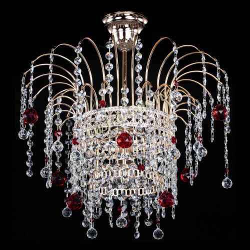 Люстра Агата Венеция №1 красная в Новокузнецке Гусь Хрустальный