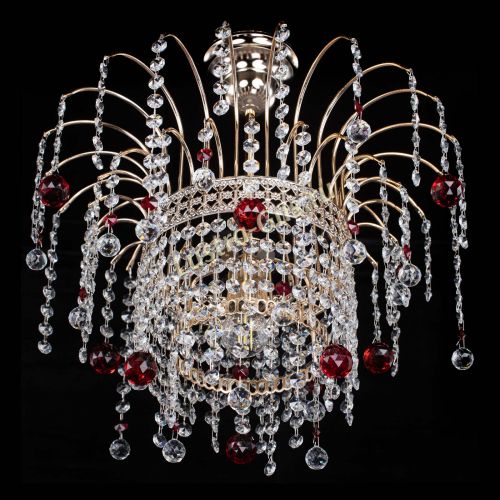 Люстра Агата Венеция №1 красная в Новокузнецке Гусь Хрустальный