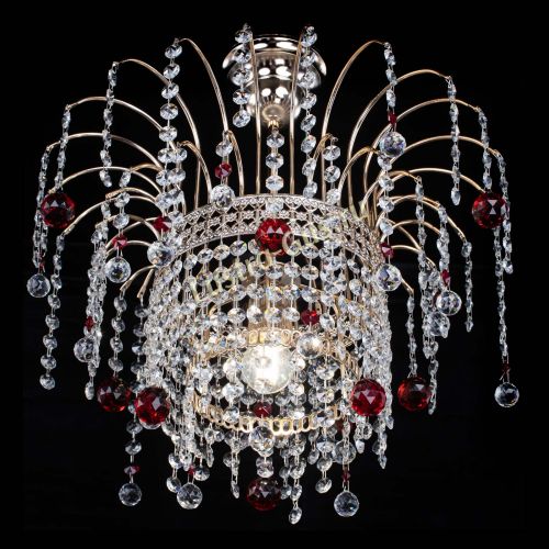Люстра Агата Венеция №1 красная в Новокузнецке Гусь Хрустальный
