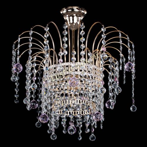 Люстра Агата Венеция №1 розовая в Новокузнецке Гусь Хрустальный