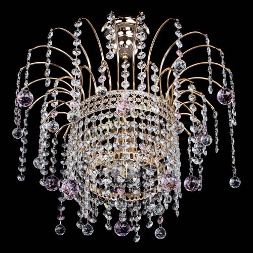 Люстра Агата Венеция №1 розовая в Новокузнецке Гусь Хрустальный