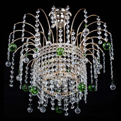 Люстра Агата Венеция №1 зеленая в Новокузнецке Гусь Хрустальный