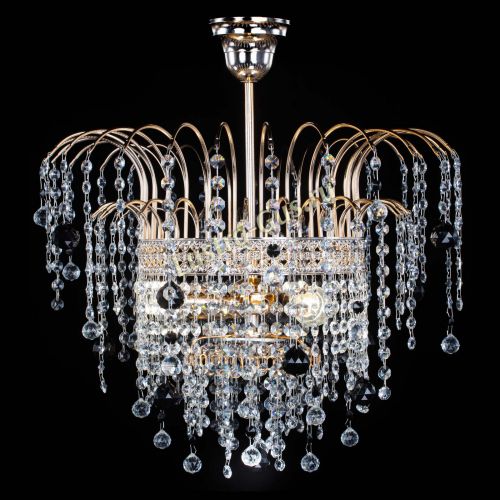 Люстра Агата Венеция №3 черная в Новокузнецке Гусь Хрустальный