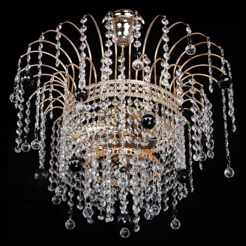 Люстра Агата Венеция №3 черная в Новокузнецке Гусь Хрустальный