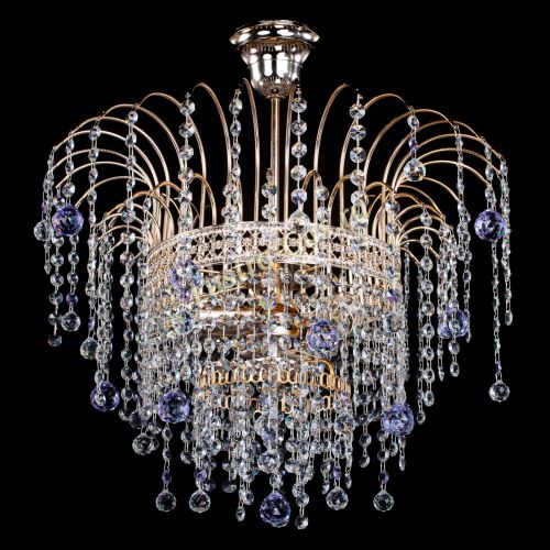 Люстра Агата Венеция №3 фиолетовая в Новокузнецке Гусь Хрустальный