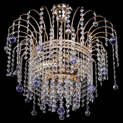 Люстра Агата Венеция №3 фиолетовая в Новокузнецке Гусь Хрустальный