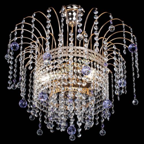 Люстра Агата Венеция №3 фиолетовая в Новокузнецке Гусь Хрустальный