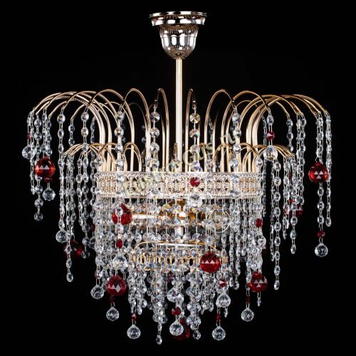 Люстра Агата Венеция №3 красная в Новокузнецке Гусь Хрустальный